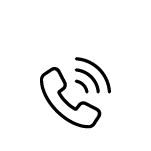 A black and white phone icon indicating contact us