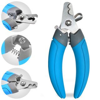 professional pet nail cutters with close-up images of product