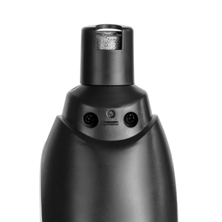 A close up of the top of the LuckyTail Nail Grinder against a black background